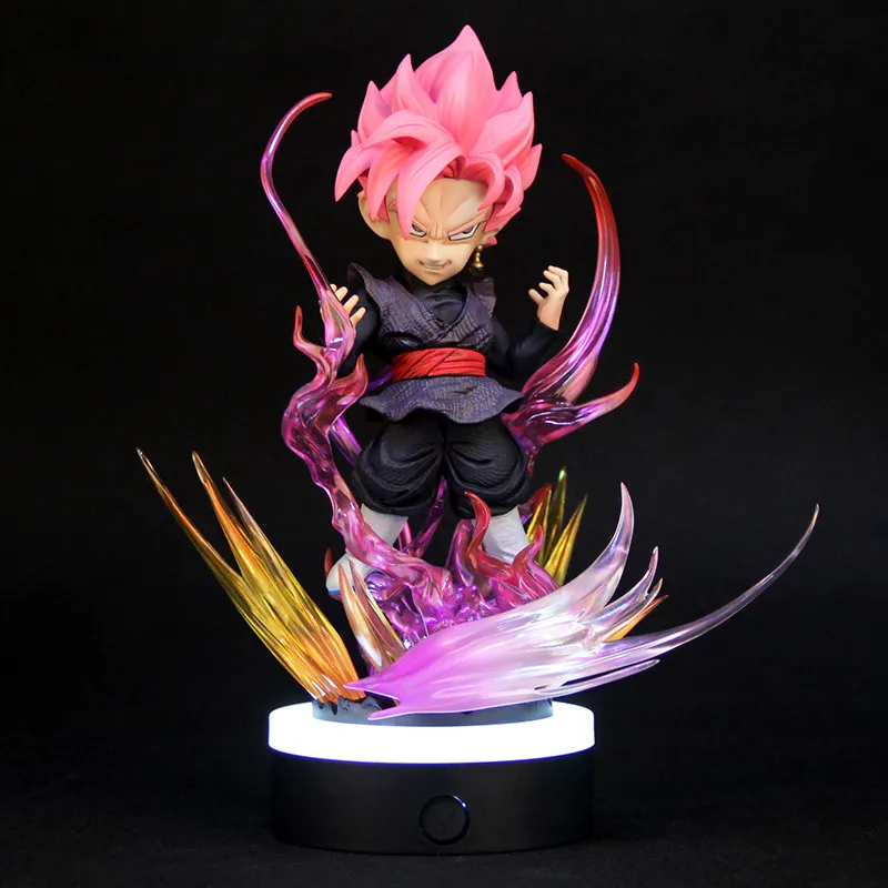 Модели фанатов Новое поступление Dragon Ball Z 38 см Супер saiyan rose goku черный содержит светодиодный свет gk каучуковая фигурка игрушка для коллекции