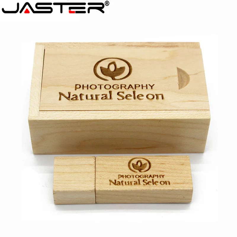 Usb флеш накопитель JASTER деревянный с коробкой 8/16/32/64 ГБ|USB флэш-накопители| |