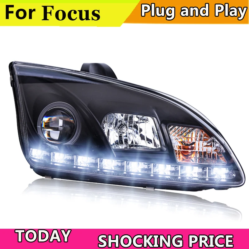 

Car Styling Headlights for Ford Focus 2005-2008 LED Headlight for Focus Head Lamp LED Daytime Running Light LED DRL Bi-Xenon HID