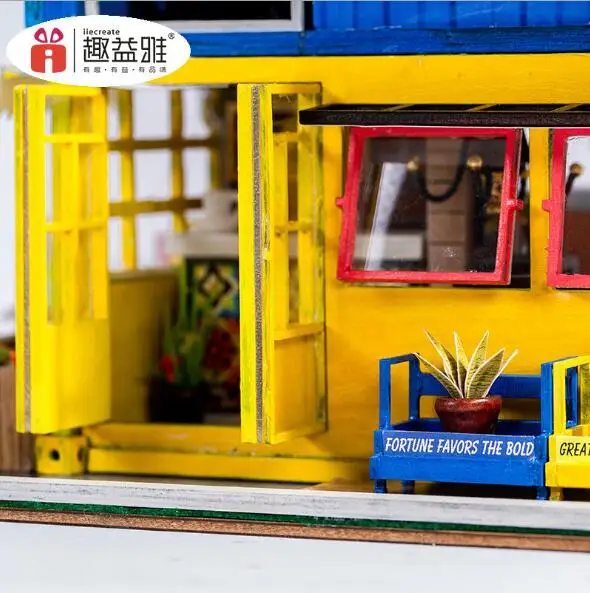 New Wooden Diy Doll House Casa Miniature Dollhouse With Furniture Birthday gifts Toys for children | Игрушки и хобби