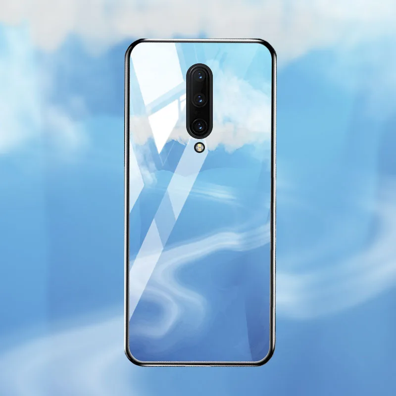 M079 Чехол для Oneplus 7 7T Pro, Роскошный чехол из закаленного стекла, чехол для One plus 7 7T Pro, бампер, чехол - Цвет: M079