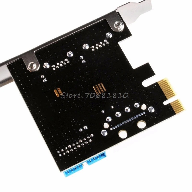 PCI Express USB 3,0 2 Порты спереди Панель с помощью 4-контактных& 20-контактный Управление карта адаптер Прямая