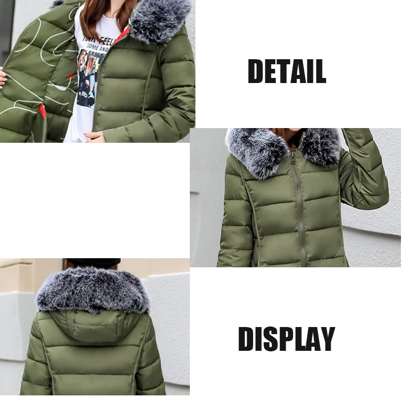 New Women Parka Winter Double Wear Jacket Slim Medium Length Female Outerwear Thick Women's Coats And Jackets | Женская одежда