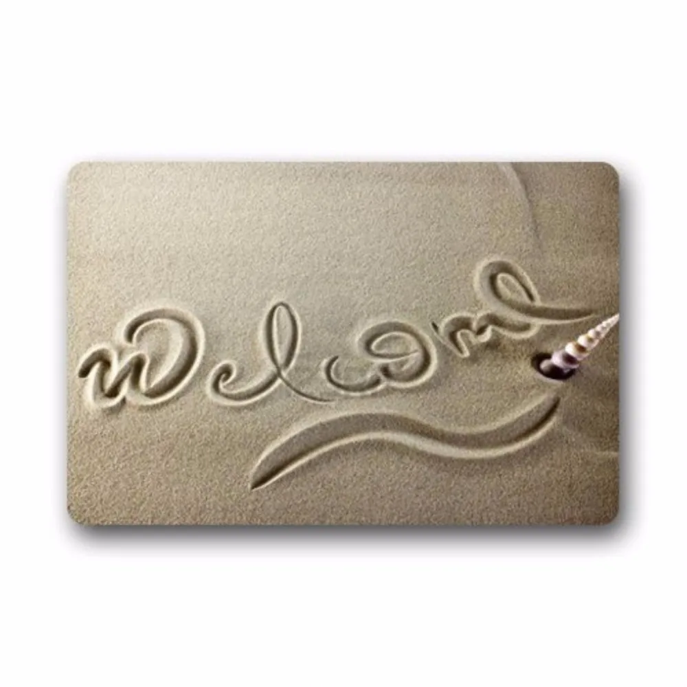 

Summer Tropical Beach Soft Sands Welcome Custom Doormat Door Mat Outdoor/Indoor