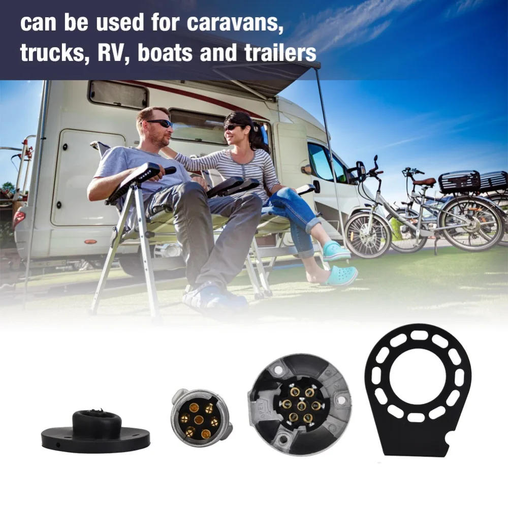 Буксировочная штанга для прицепа 12 В 7 контактов|Кабели адаптеры и разъемы| |