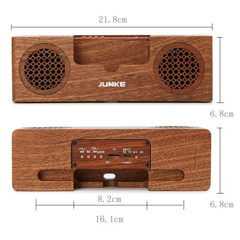 Стерео Деревянный резной Bluetooth динамик Портативный hifi динамик s TF Play ручной Бесплатный звонок супер бас Громкая Колонка для компьютера JKP2