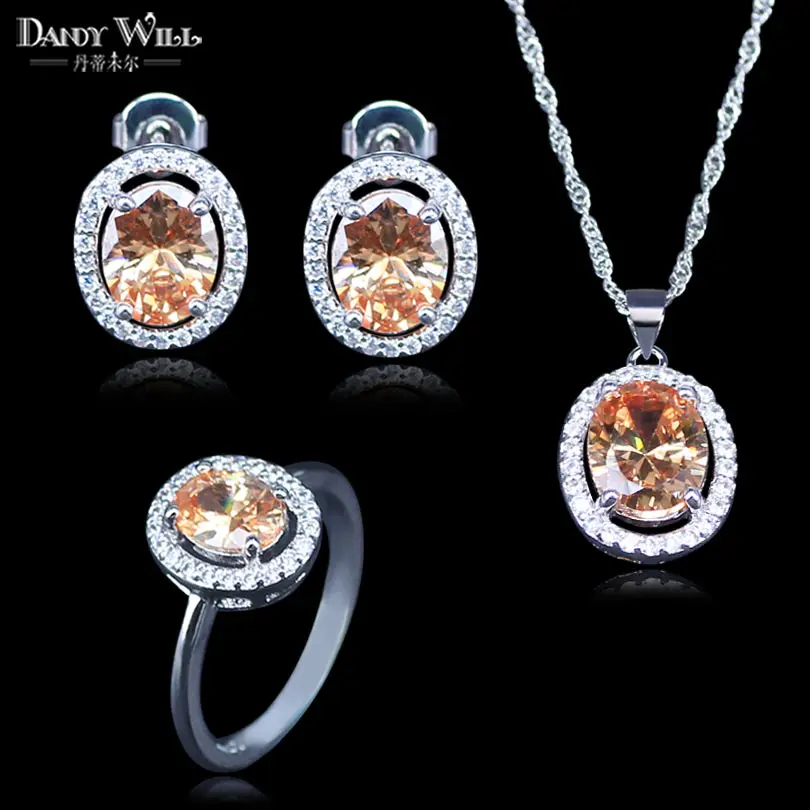 Женский ювелирный комплект из колье и серёг серебристого цвета|jewelry sets earrings|colorful