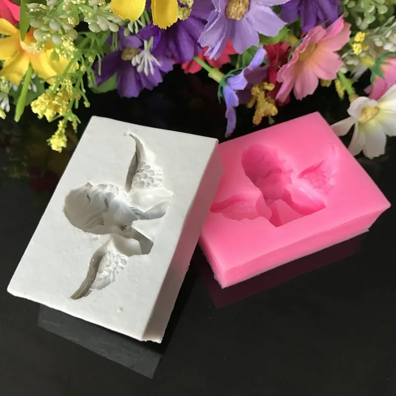 Новый продукт силиконовая форма для помадки Angel Frame прессформа Амура Gumpaste оптовой