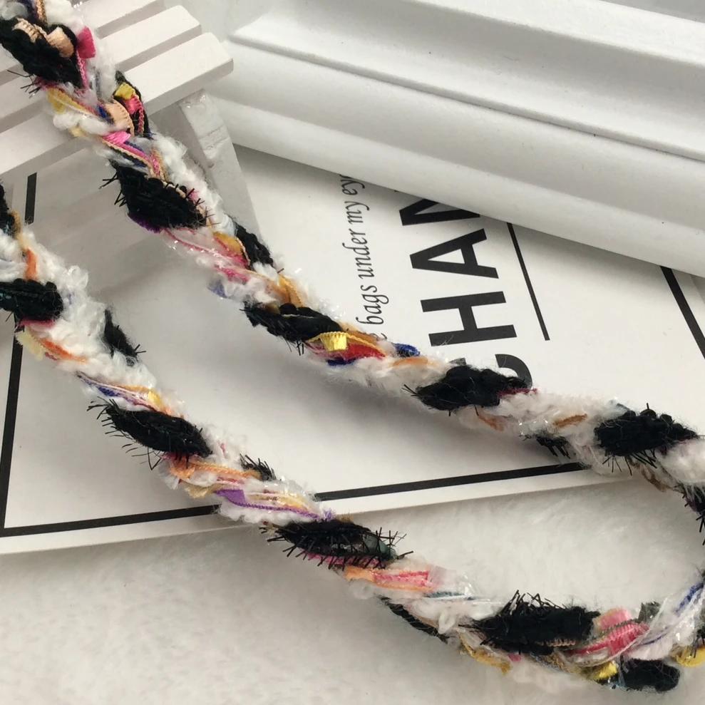 5Meters/lot handmade tassel tapes wool twist lace trim ribbon headband hat scarf fringe accessories width 1.5cm DN442 | Дом и сад