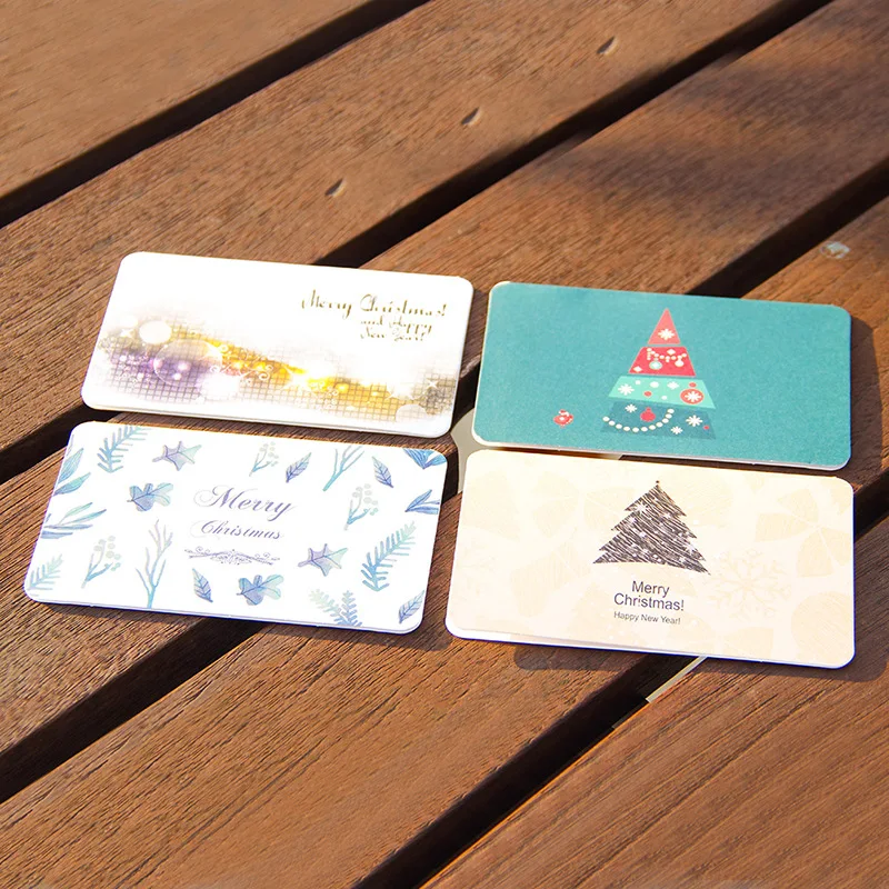 FANLUS мини рождественские поздравительные открытки и конверты милый маленький