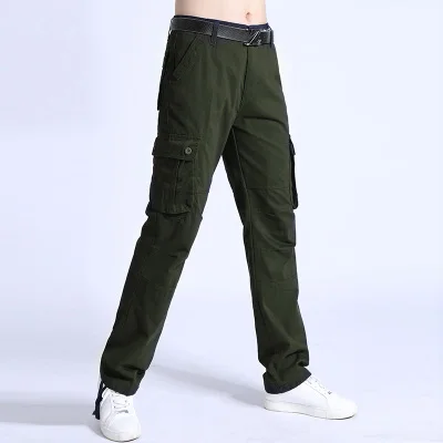 6 pockets Топ Мода Большой размер 28-44 мульти-карман твердые мужские s брюки карго высокое качество мужские брюки - Цвет: 6 pockets