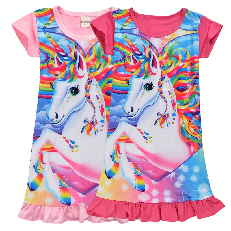 2019 New Arrivals Baby Kids Dresses Girls Licorn Dress Sleeveless Clothing Children Princess Party elegant Unicorn Clothes | Детская