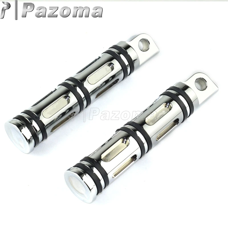 PAZOMA алюминиевые хромированные мотоциклетные Подножки для Harley Dyna Softail Cross Bones V-Rod |