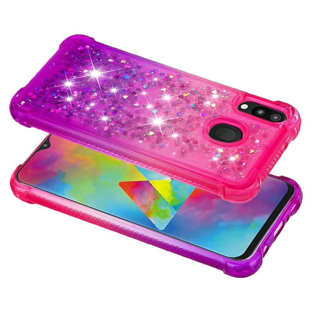Блестящий чехол для Samsung Galaxy M20 M 20 2019 M205 SM-M205FN SM-M205G SM-M205 SM M205FN M205G динамический