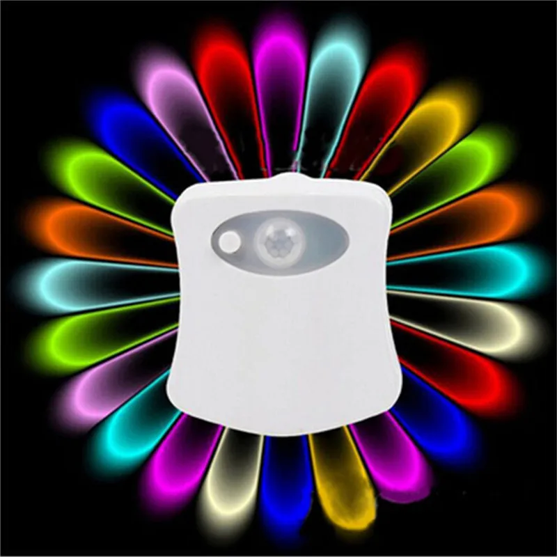 

WC Backlight Toilet Night Light with 16 Color Changing Motion Sensor Night Lamp Bathroom Washroom Bowl LED Lamp for Bathroom