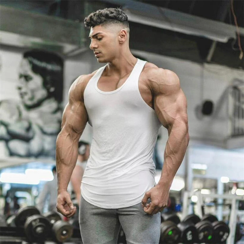 Майка для бодибилдинга Muscleguys мужская майка Стрингер фитнеса без рукавов Мужская