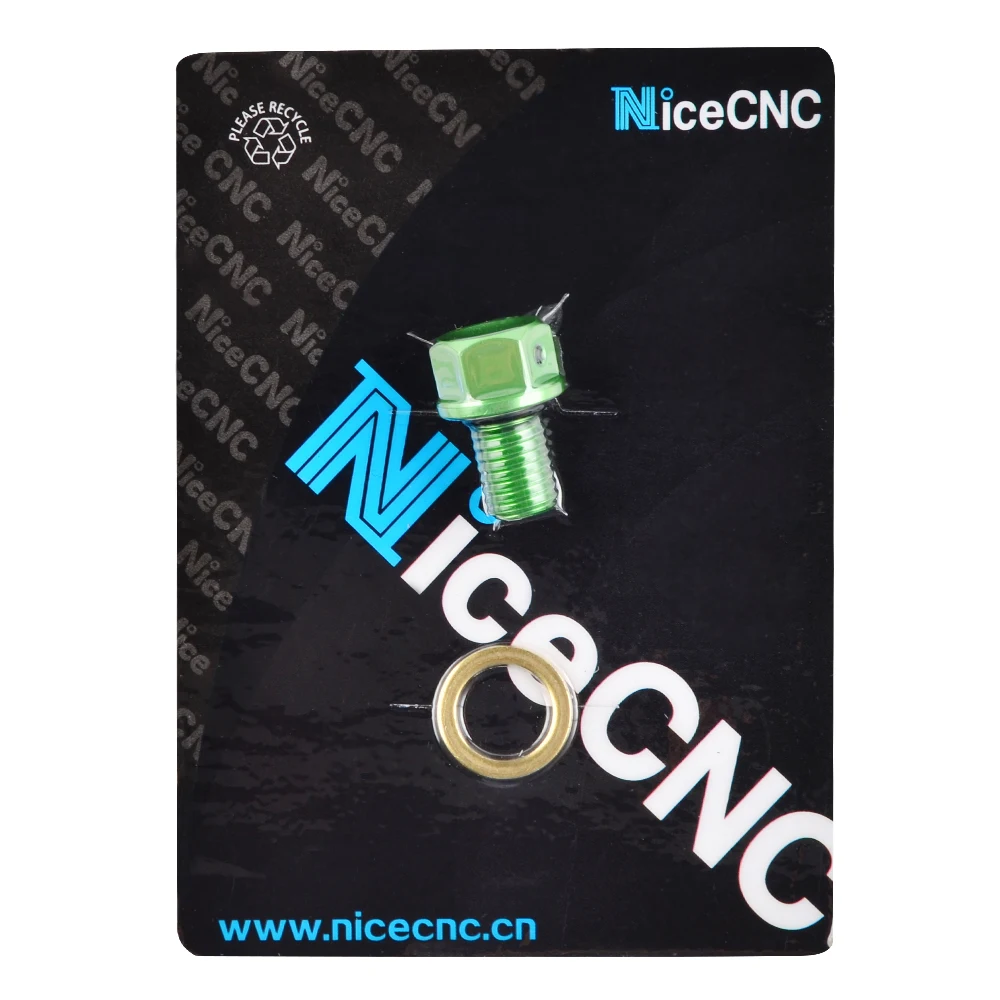 NICECNC M10xP1.5 болт с пробкой для слива масла Kawasaki KX 65 85 100 125 250 250F 450F KLX250 D Tracker Ninja 250SL KX125