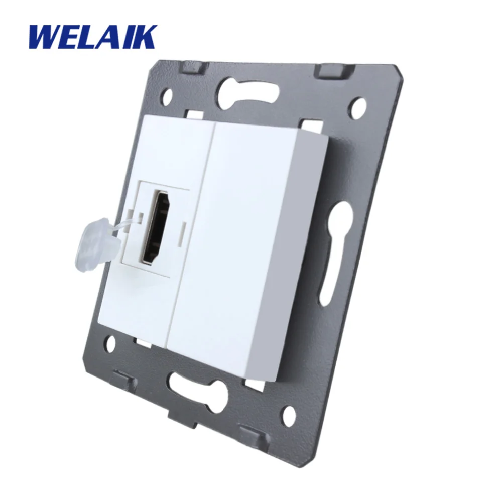 WELAIK стандарт ЕС-HDMI разъем-diy части-стены HDMI-разъем части-без стекла-панель A8HDW