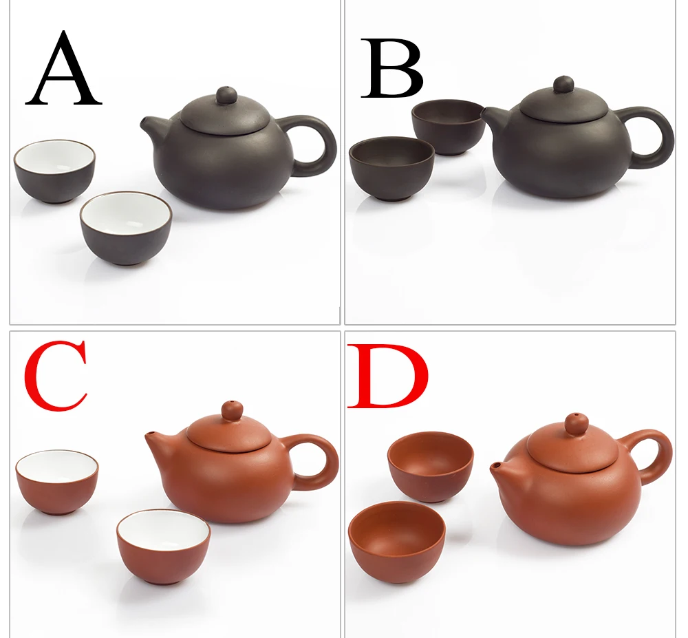 Бесплатная доставка Drinkware кунг-фу чайный сервиз 1 чайник 2 чашка Исин фиолетовый