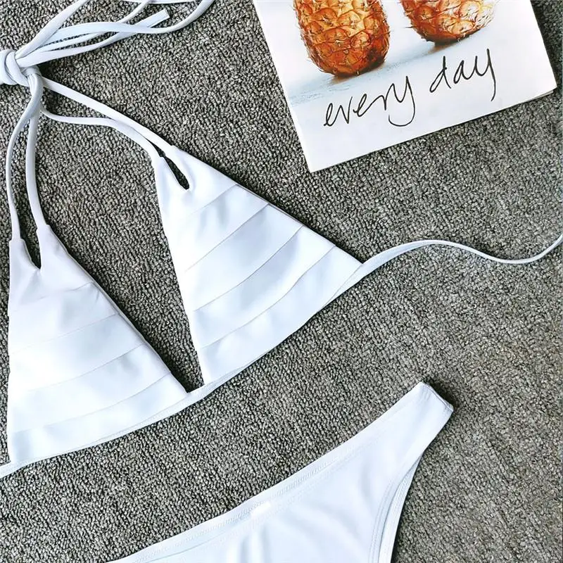 Misswim сексуальное Белое Бикини 2019 летний купальник Женский раздельный