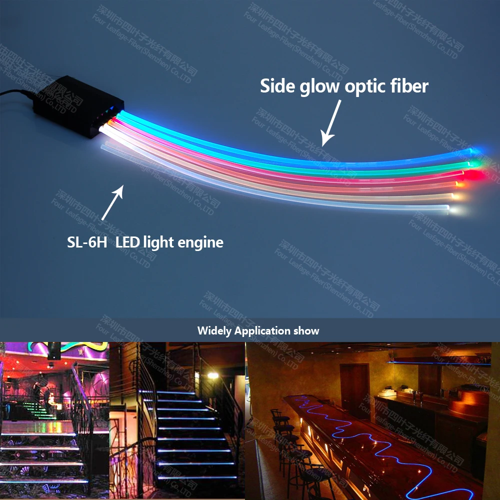 6 Вт rgb цвет шатер волоконно-оптический светодиодный светильник двигателя для