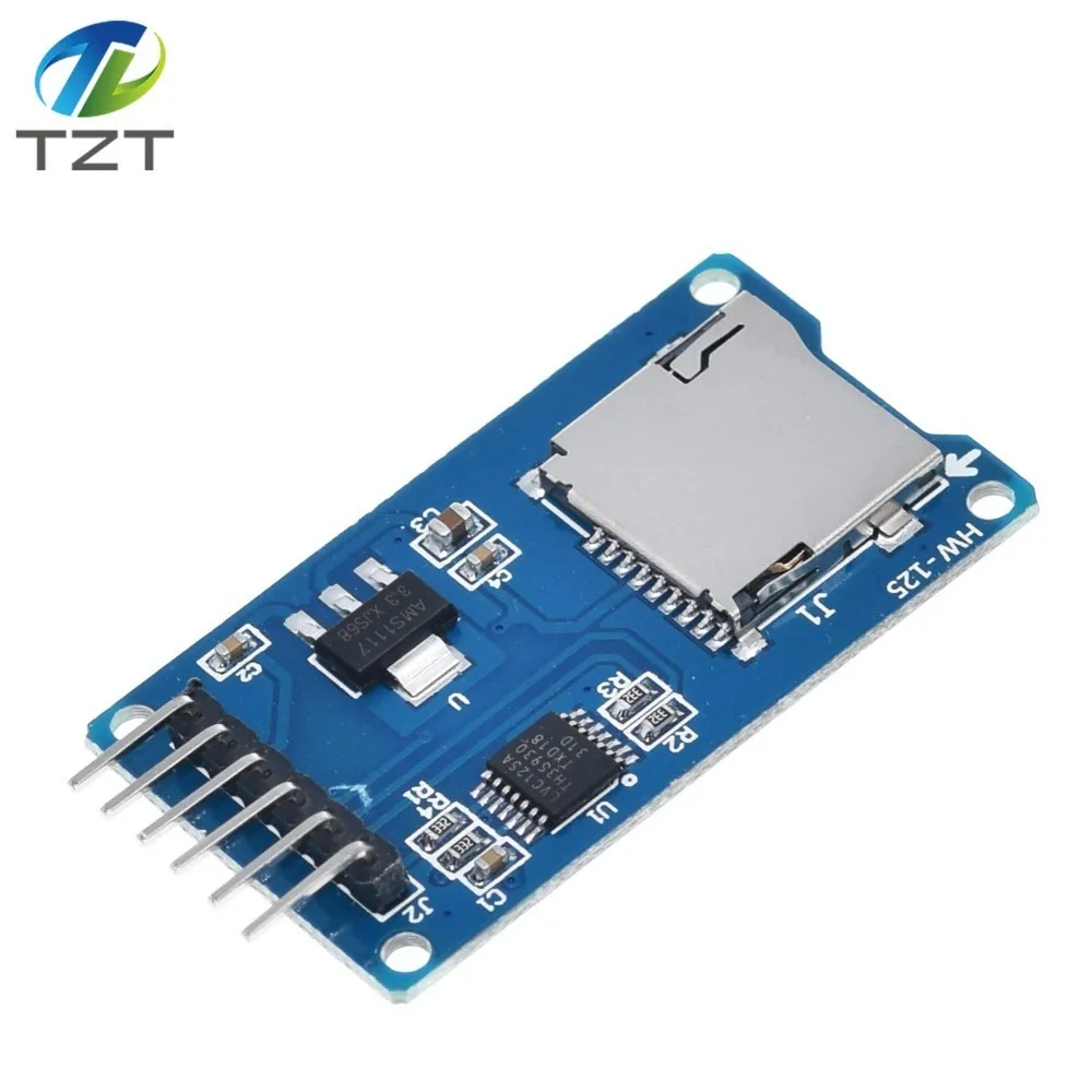 Модуль считывания карт Micro SD mini TF интерфейсы SPI с чипом преобразователя уровня для