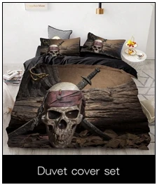 luxury Bedding Sets 3D Custom,Duvet Cover Set Queen/King,Quilt/Blanket Cover Set,3 PCS Bed se,dark pirate skull bed linen