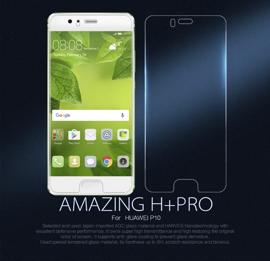 Стекло пленка для huawei P10 плюс Lite фильм экран protector Nillkin anti-взрыв закаленная