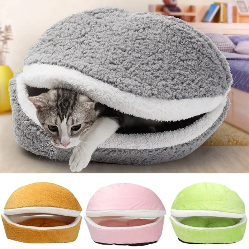 Comwarm Гамбургер Форма Собака Кошка Кровать съемный хлопок мягкая кровать щенок