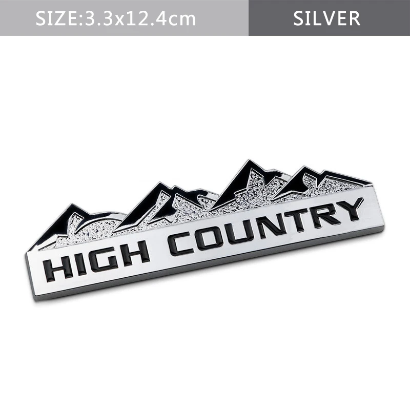 HighCountry silver Автомобильный Стайлинг для Jeep Grand Commander Cherokee Патриот компас Wrangler Jeep Grand Cherokee и Renegade Liberty металлическая наклейка задний значок - Название цвета: HighCountry silver