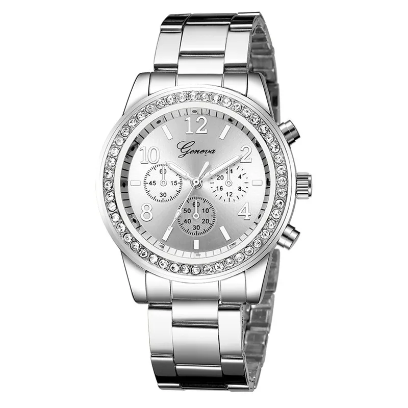 

Fashion Geneva Watch Men luxury Stainless steel Leisure Ladies quartz wristwatch Hot-selling Relogio Masculino A4