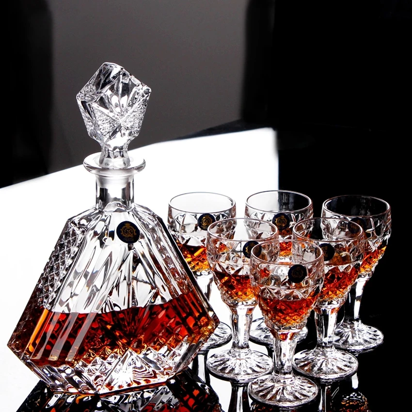 7 шт./компл. различные стили Хрустальная стеклянная чашка для виски и бренди бокал