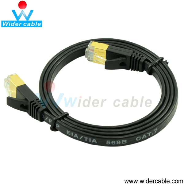 32AWG прошел тонкий Ethernet компьютерный кабель Плоский CAT7 экранированный RJ45 |