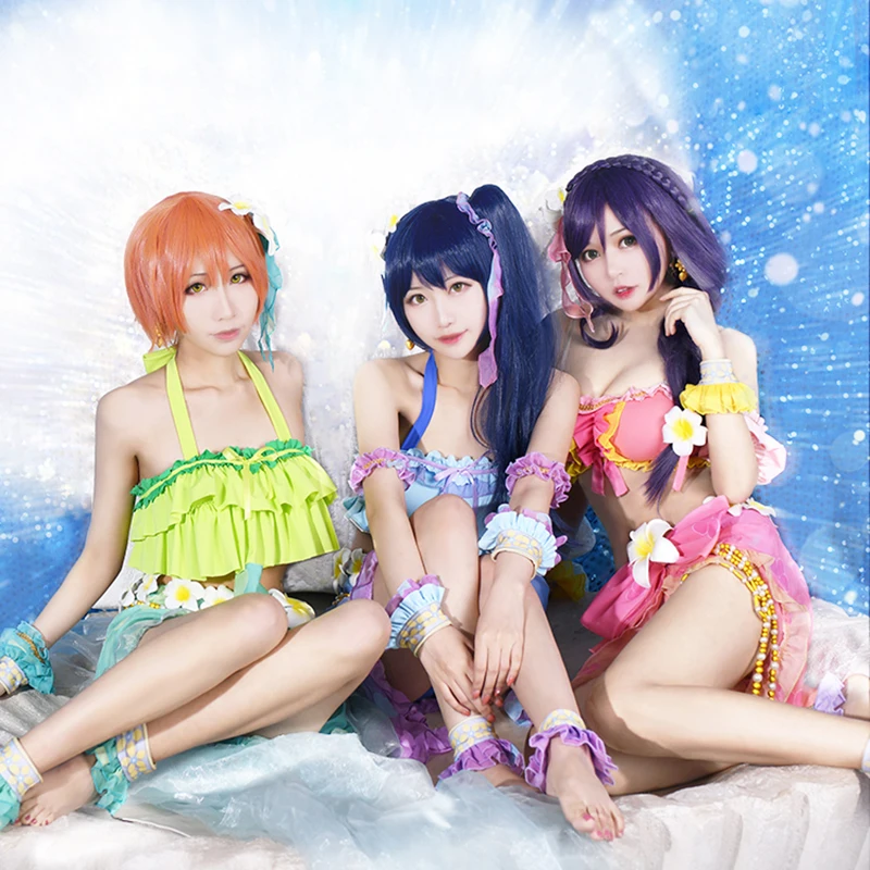 Игры Lovelive купальники Сонода Уми Нозоми Тодзио Рин Hoshizora Косплэй костюм Милое