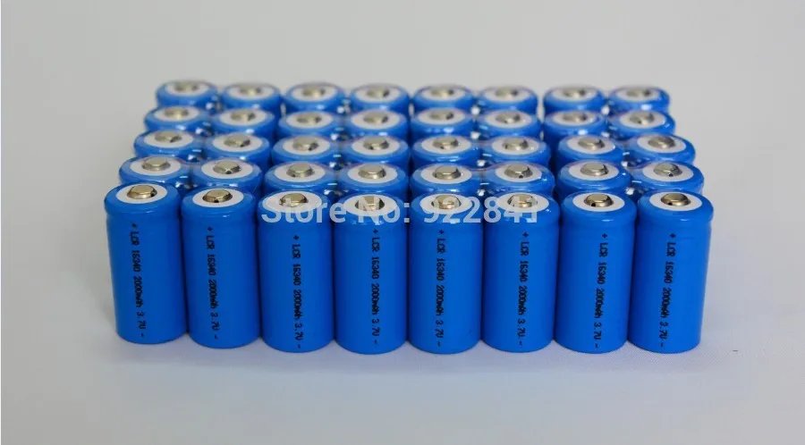 

20Pcs/lot Brand SLW 16340 battery 3.7V 2000mAh Rechargeable li-ion Battery for LED torch Flashlight,Digital Camera,Laser pen.