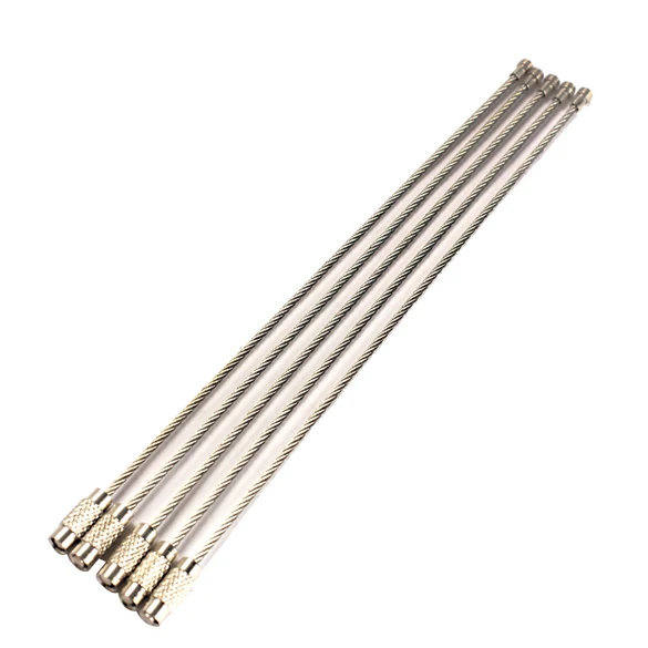 5 шт EDC брелок тег веревка из нержавеющей стали провод кабель петля открытый винт