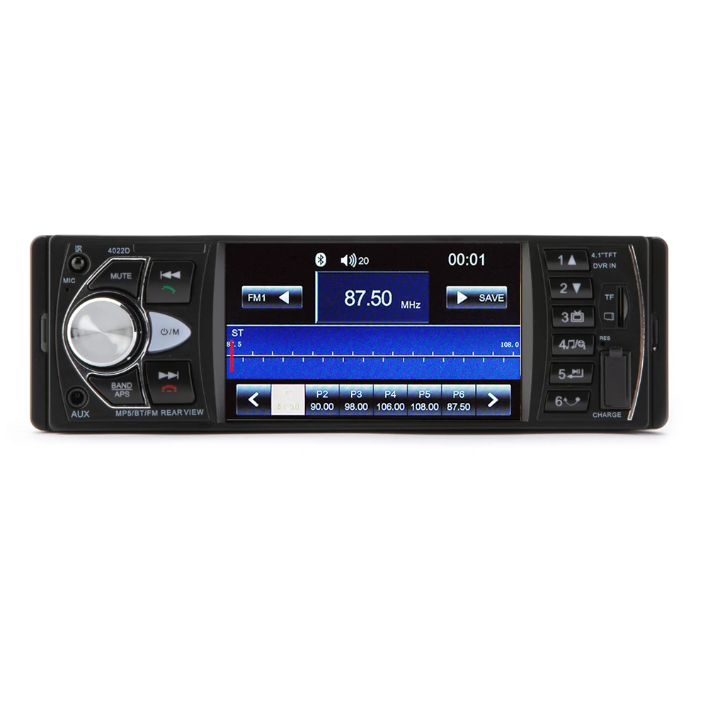 Автомагнитола Hippcron 1 Din 4022D Bluetooth 4 "экран поддержка камеры заднего вида рулевое