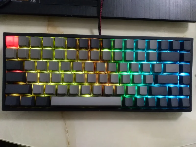 RGB Keycool 84 механическая клавиатура игровая клавиатура с переключателем gateron подсветка мини компактный keycool84