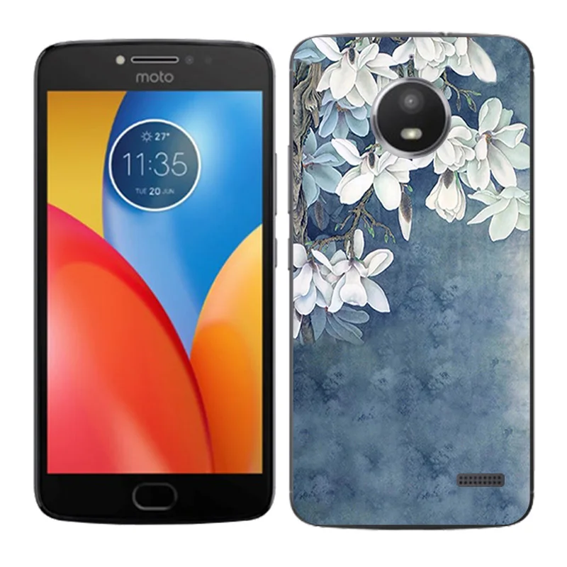 Для Motorola Moto E4 чехол Необычные окрашенные 5 0 &quotсиликоновые чехлы для телефонов E