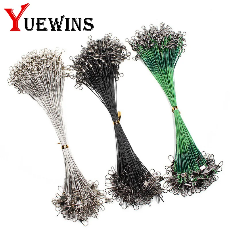 Yuewins 20 шт./лот анти укуса стальная леска стальной проволоки лидер с поворотом Olta