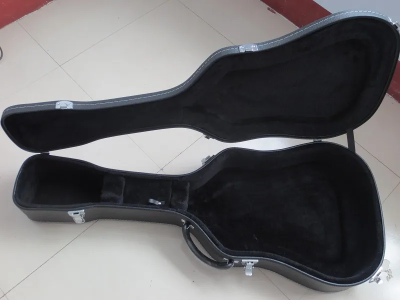 Hard Case Качество AAA Firehawk 41 ''Твердые Spurce Топ инкрустация гриф из черного дерева акустической гитары может добавить Fishman EQ - Цвет: Hard Case