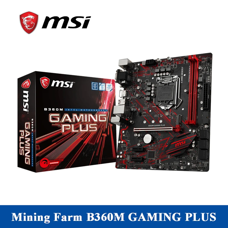 Материнская плата Msi B360M игровой плюс 32G 6 * SATA 2400 МГц ГБ/сек. LGA1151 8 канальный HD Audio DDR4