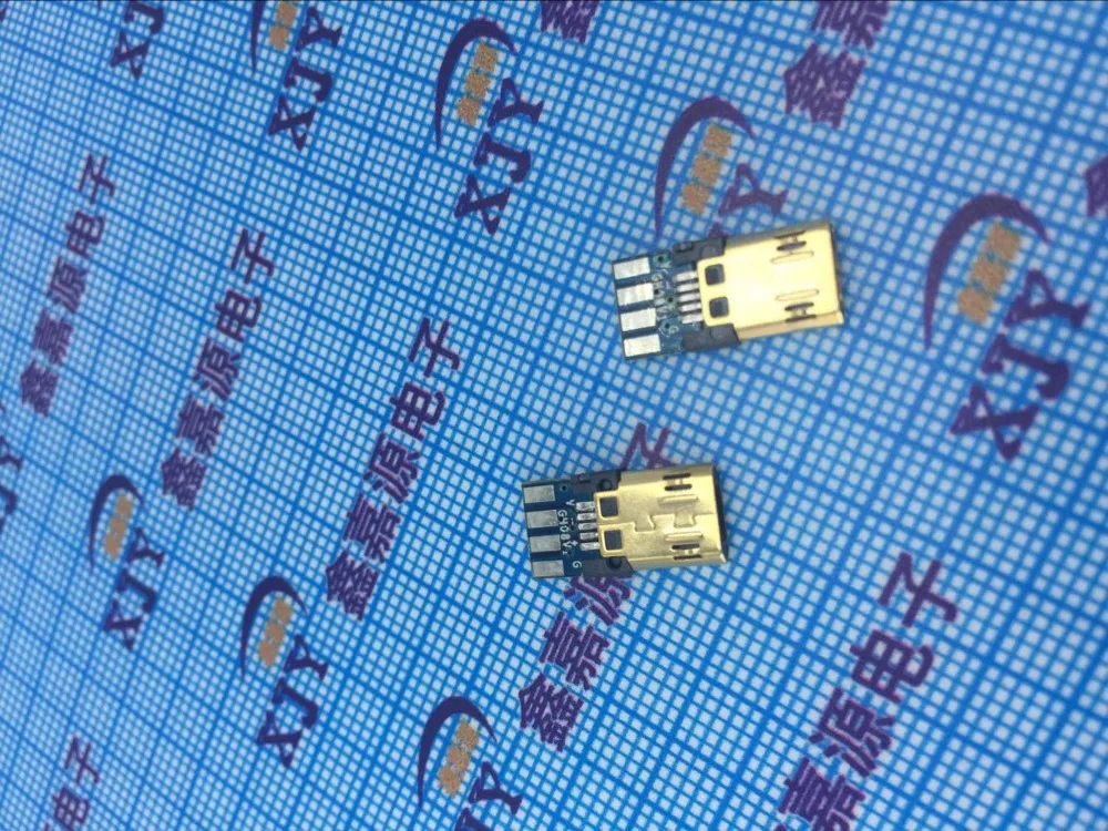 

Mike MICRO 5P V8 with PCB board soldering positive and negative male connector android data cable plug