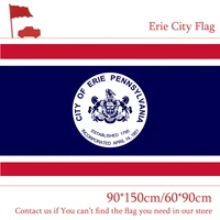 90150cm 6090cm us erie city flag state of pennsylvania 3x5ft custom high quality 100d polyester banners