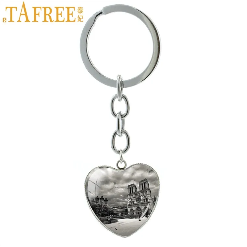 E706 TAFREE брелки палец рок металлические здания Нотр-Дам де Пари Эйфелева Башня Биг-Бен художественное изображение металлические брелки E699 - Цвет: E706