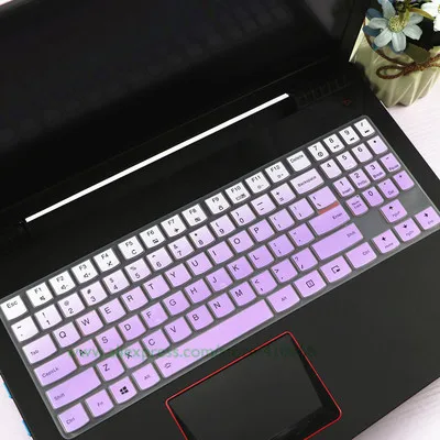 Gradual purple Силиконовая клавиатура защитная оболочка покрытие для lenovo Легион R720 R730 Y520 Y720 Y7000 Y7000P Y540 Y9000K 15,6 ''/Y730 Y740 17,3'' - Цвет: Gradual purple