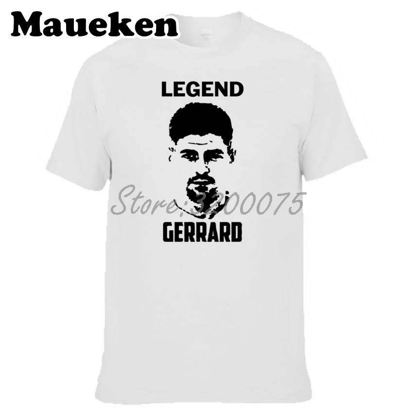 Мужская футболка Steven Gerrard Legend #8 Captain для фанатов Англии подарок с круглым вырезом