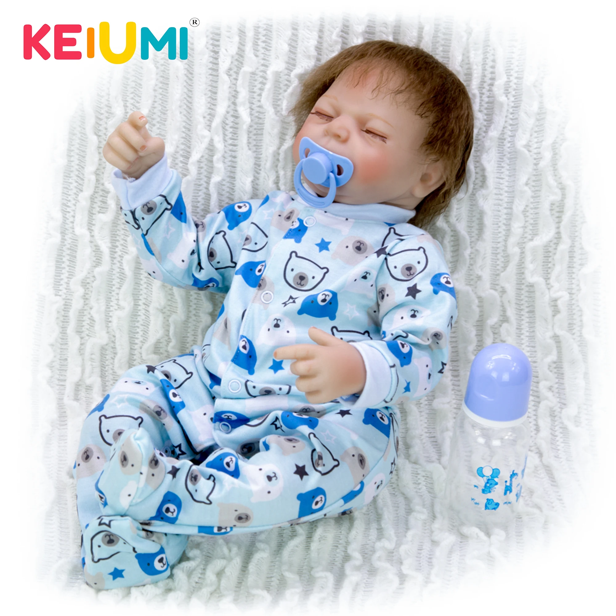 KEIUMI 20 дюймов как спящий новый специальный новорожденный мальчик милая кукла с