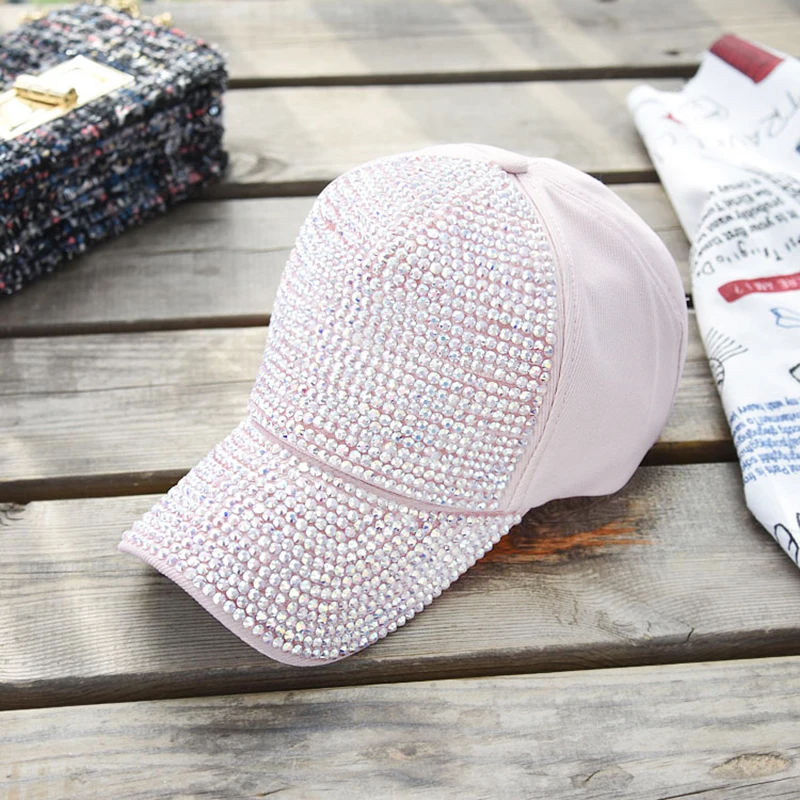 Женская кепка с козырьком Повседневная Кепка разноцветным горным хрусталем