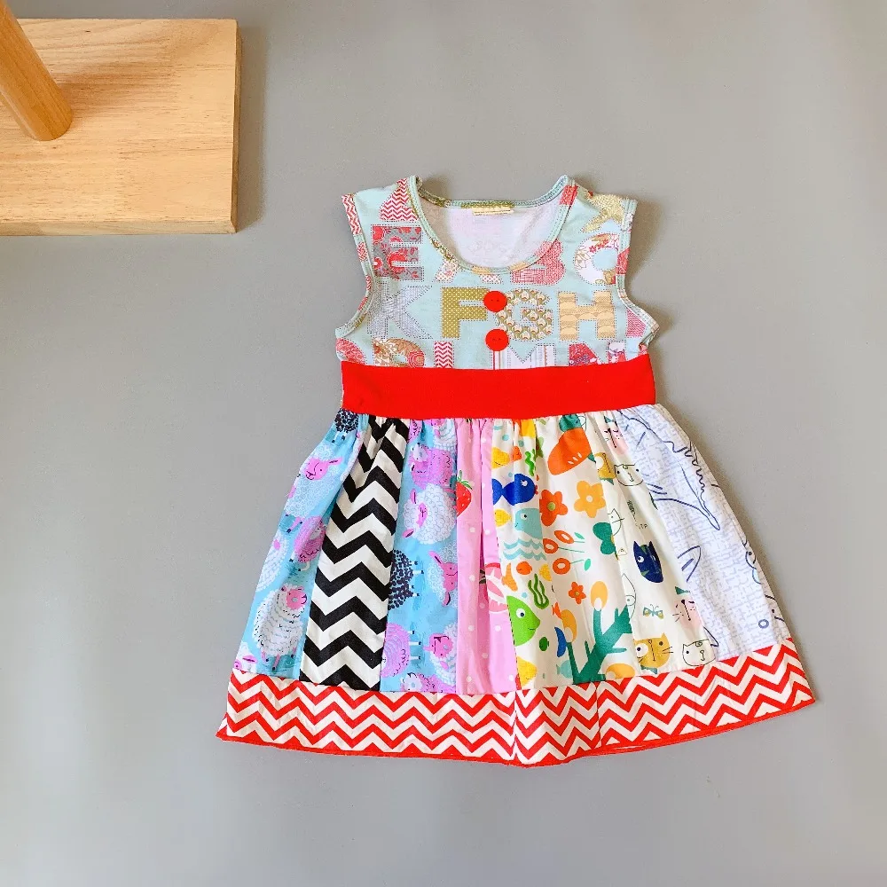 Summer Classics design ruffles letters with pocke Baby Girls Dress kids's birthday present | Детская одежда и обувь